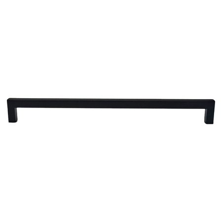 EMTEK Warwick Cabinet Pull with 12 in Center to Center Flat Black Finish 86710US19